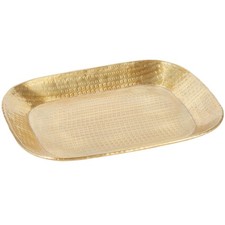 Vassoio Portacandele Scandinavo Lesha Oro 28Cm Quadrato