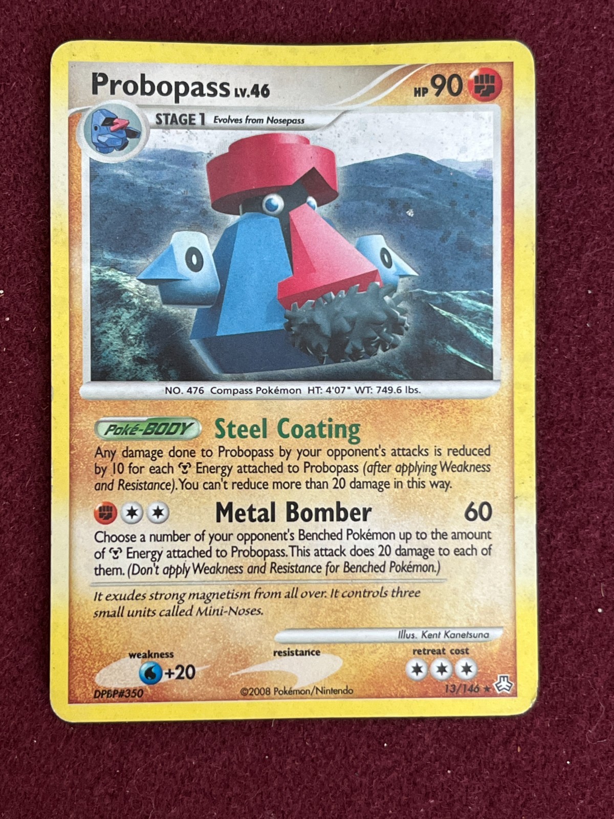 Probopass 13/146 Legends Awakened Holo Rare 2008 Nintendo Pokémon Card - LP