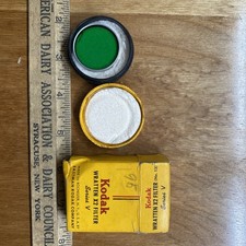 Vintage 1950s Kodak Wratten X2 Filter Series V No 13 Green Glass Filter With Box