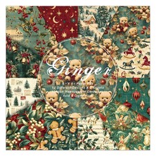 6inch Christmas Scrapbooking Cardstock Decorative - 24 Sheets Patterns Design...