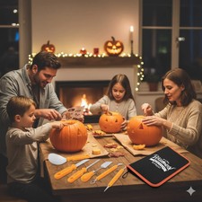 22-Piece Pumpkin Carving Kit with Stainless Steel Tools  Stencils
