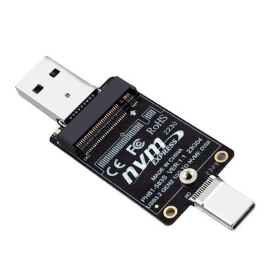 M.2 to USBA Type-C HDD Case Adapter Board NVME HDD Enclosure Interposer6981