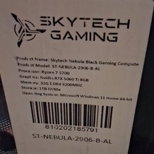 Skytech Gaming Nebula Black Tower Ryzen 7 5700 RTX 3060 Ti 32GB 1TB NVMe
