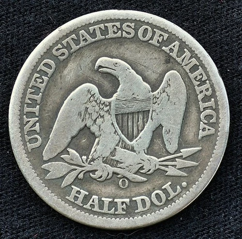 1858 Seated Liberty Half Dollar 90% Silver VG Features Pre-Civil War U.S. Coin