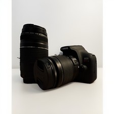Canon EOS Rebel T7 DSLR Camera Black w/ 75-300mm Zoom Kit Lens
