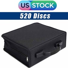 520 Pcs Disc CD Storage Case DVD Organizer Holder Bag Wallet Album Media Video 