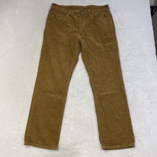 Vintage Polo Ralph Lauren Mens Corduroy 650 Straight Pants Size 36/30 Tobacco