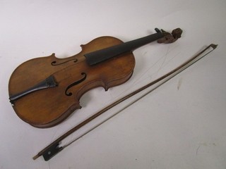 Alte Antonius Stradivarius Cremonsis 4/4 Geige Violine Geigenbogen VV6159