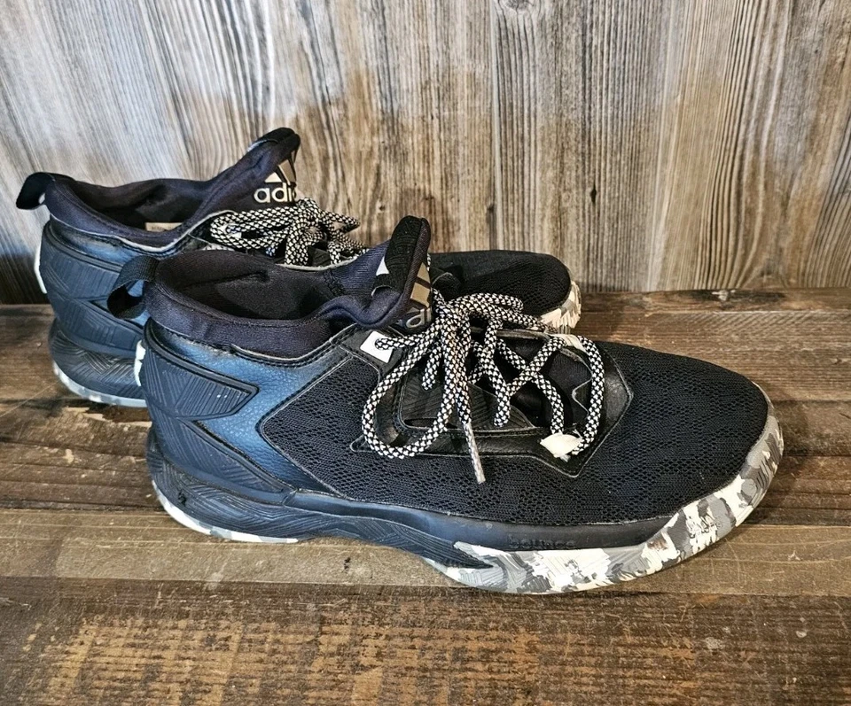 Tenis de baloncesto Adidas Bounce Brookfield D Lillard negros zapatos para hombre talla 8,5 Foto 3 de 4