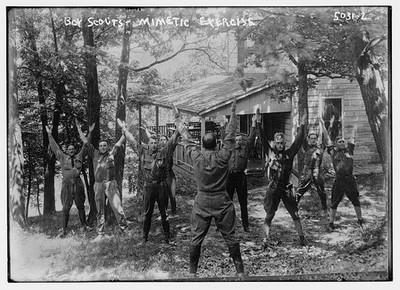 Photo:Boy Scouts, mimetic exercise