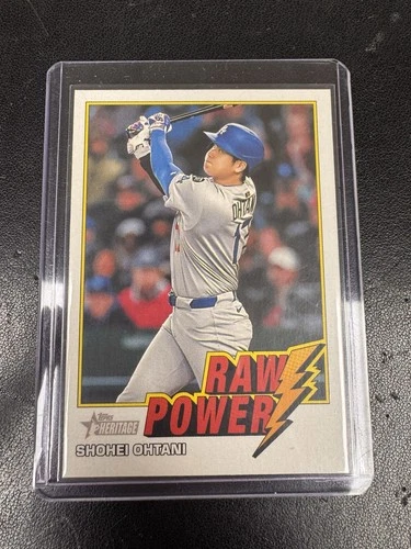 2026 Topps Heritage Shohei Ohtani Raw Power Insert. Los Angeles Dodgers #RP-SO