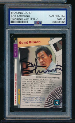 1996 X-files Card Game Gung Bituen Excelsius Shimono signed autograph PSA/DNA