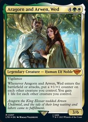 Aragorn and Arwen, Wed - Foil - The Lord of the Rings: Tales of Middle-earth #287 Mythic Rare