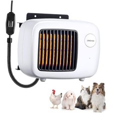 600/300W Dog House Heater with Thermostat, Pet Heater with 6FT Anti 1 White