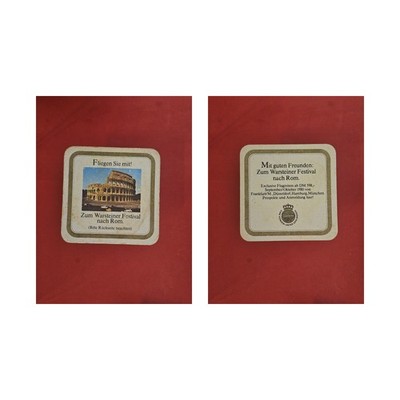 Warsteiner Fly With! Festival Rome Brewery Beer Mat Beermat