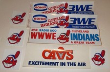 Vintage Cleveland Indians Bumper Stickers Lot  Sohio  WWWE Chief Wahoo