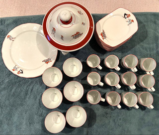 PORSGRUND NISSE Collector’s Lot/Tureen Mugs Bowls & Plates/Norwegian Porcelain