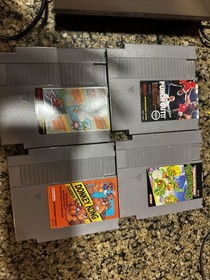 NES Console Comp Controller & Power Adapter 4 Game Mike Tyson Punch out