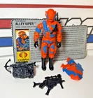 GI Joe Alley Viper 1989 *100% COMPLETE w/File Card, Excellent!* Cobra Vintage