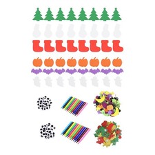 24 Pieces Halloween Kids Crafts Pumpkin Foam Stickers Party Supplies DIY