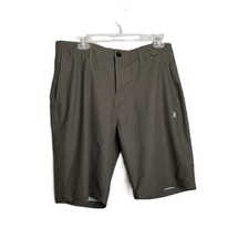 Hurley Performance Shorts Size 32 Olive Green NWOT Lightweight Mesh Pockets