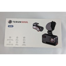Terunsoul D016 Dual Dash Cam 4K Ultra HD WiFi 6 GPS 3 inch Curved Screen New