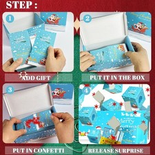 Christmas Burst Up Box Celebratory Home Deck Environmental Friendly Recycled