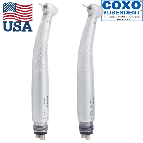 Dental COXO CX207-F LED High Speed Handpiece 4 Hole Self Power Air Turbine NSK