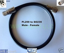 1-30' RFC400 Antenna Jumper Patch Coax Cable PL-259 SO-239 Connect CB HAM RF GPS