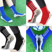 US 4 Pair Sport Socks Anti Slip Grip Soccer Football Basketball Sock Premium