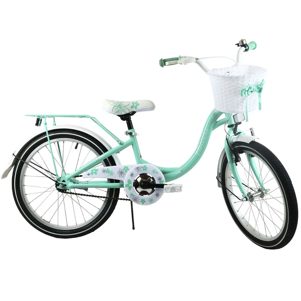 FLOWERS 20" Kinderfahrrad Mädchenfahrrad Fahrrad für Mädchen Kinderrad MINT