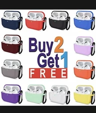 For Apple Airpods Pro 3 Case Silicone Shockproof Protective Cover With Keychain