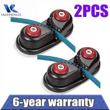 2PCS Aluminum Alloy Rope Buckle Holder Anchor Cam Cleat for Yacht Boat Black Red