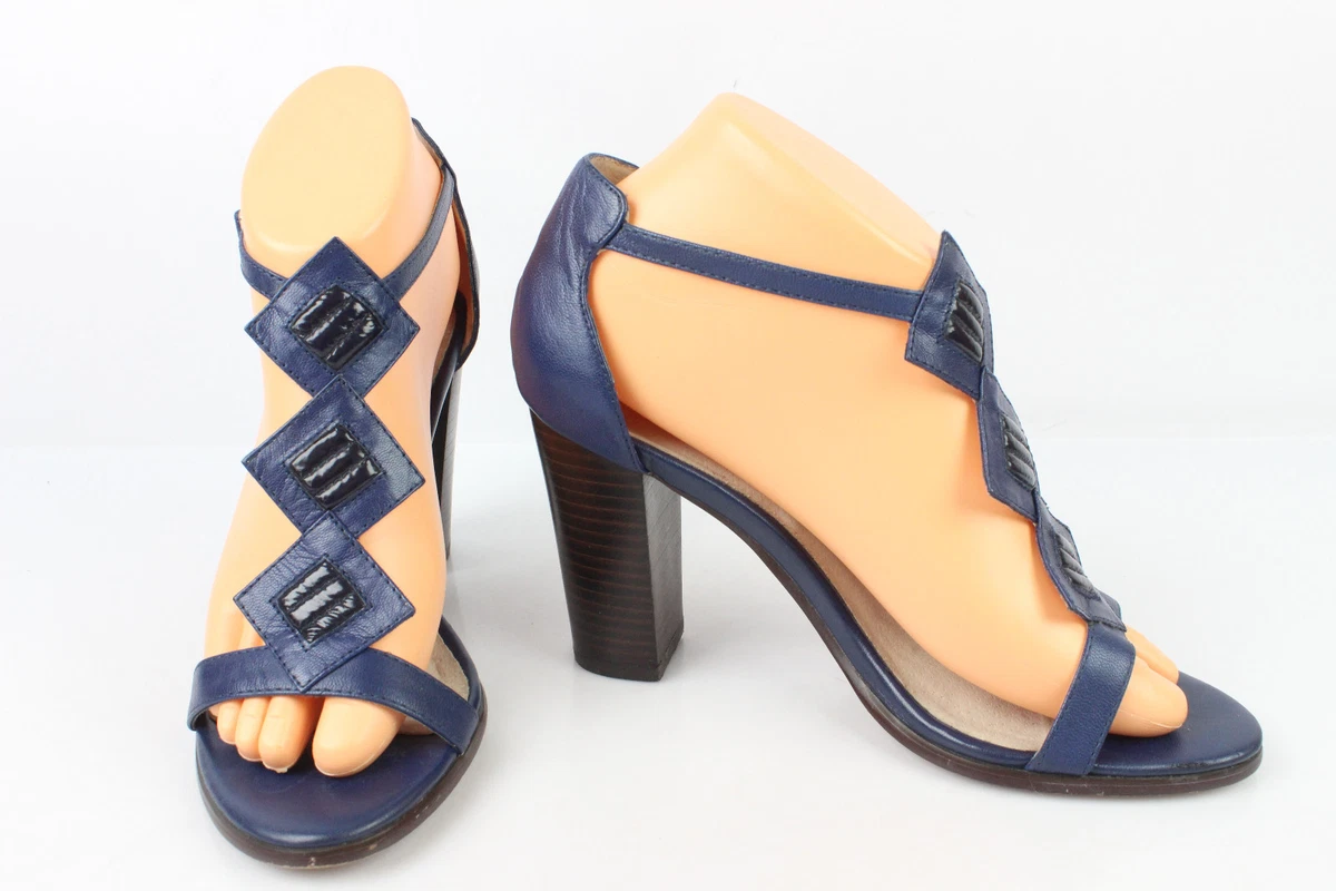 Court Shoes Sandals MONOPRIX Autre ton Leather Blue Sapphire T 37