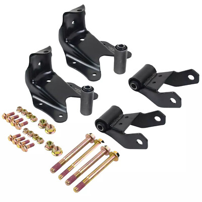 Rear Leaf Spring Shackle & Bracket Hanger Kit For 1980-1996 Ford F150 F250 F350 & Bronco