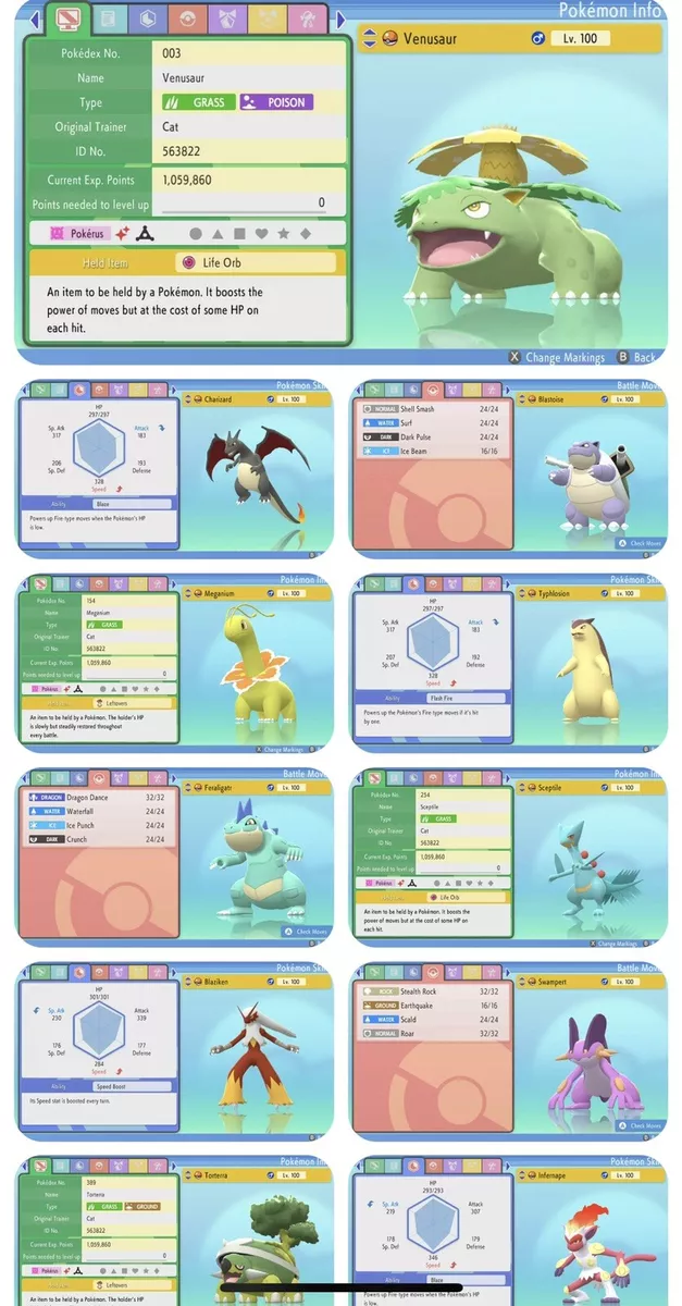 6IV Shiny Sinnoh Starters Pokemon Brilliant Diamond Shining 