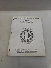 HY-CAPACITY ENG & MFG 2002 DEALER PRICE LIST 2-APR-02