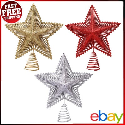 20 cm Stern Weihnachtsdeko fünfzackiger Stern Christbaumspitze Sternschmuck