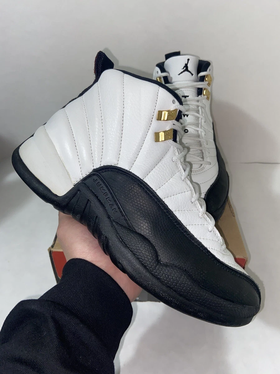 Size 8 Nike Air Jordan XII Retro 12 High OG Taxi 1996 Black White Royalty OVO