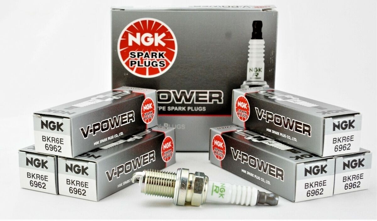New Genuine Japan NGK V-POWER Spark Plugs Set of 6 fit 92-05 BMW 325i 2.5L