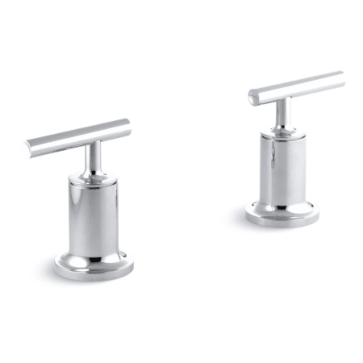 Purist Collection Bathroom KOHLER Purist Wall-Mount Bath Valve Trim - Polished  Chrome High-Flow Two Handle Faucet Faucet Handle, image size:1200x1200