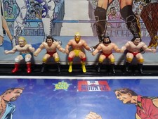 LOT OF 5 VTG 1985 IWA - WWF Wrestling THUMB Champs HULK HOGAN Figures LJN WWE 13