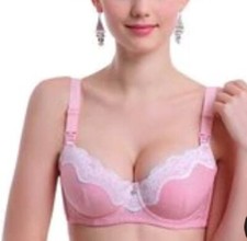 Women's Bamboo Fiber Nursing Bra Pregnant Maternity Front Button Front Hasp