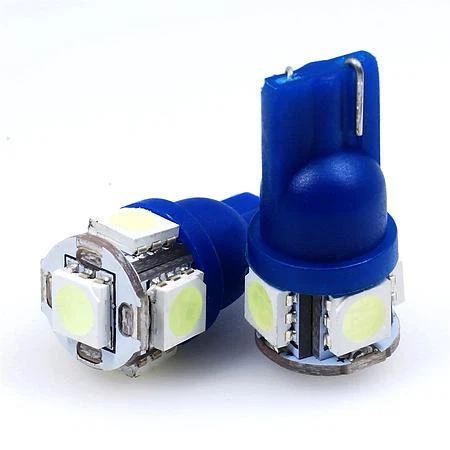 2 X Blue T10 LED Light Bulbs W5W 194 168 501 Dash Park Interior Number Plate
