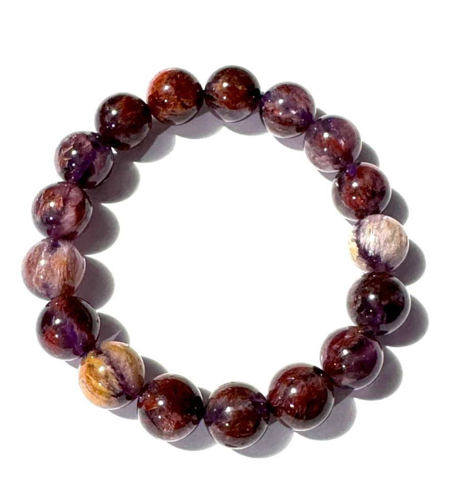 SUPER SEVEN CRYSTAL Quartz Crystal Stretch Bracelet 10mm - 12mm Melody's Stone - Image 3 of 4