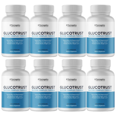 Glucotrust Blood Sugar Support Supplement - 8 Bottles