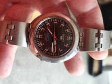 seiko mes sports watch April 1977 serial number 740947 black faced 