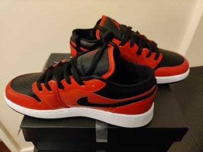 Nike Jordan 1 Low Gym Red Black Pebbled Gs Uk 5 Brand New Fast Dispatch Ebay