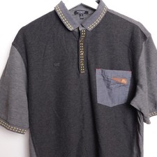 McDonalds Timeless Elements Crew Member Employee Polo Shirt Size Medium Gray EUC