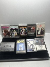 Vtg Rock Cassette Lot of nine-AC-DC-Def Leppard